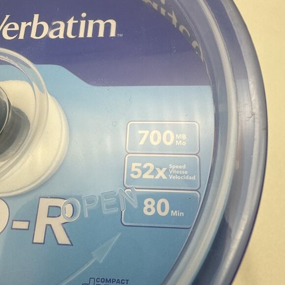 Verbatim CD-R 700MB 80Min 52X Speed Recordable Compact Disc 100 Pack *READ... - Picture 3 of 13
